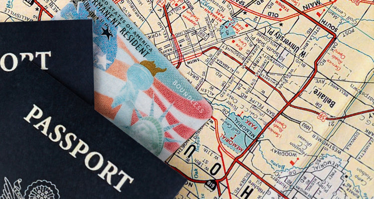 Passport photo being taken at ThisPix studio in Midtown Manhattan